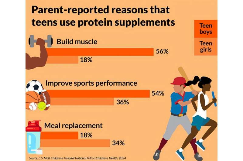 National survey: Many young people use proteins that contribute to muscle growth, sports performance